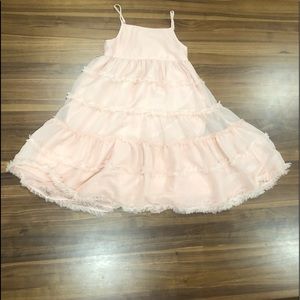 Blush Pink Ruffle Dress Size 12 Kids
